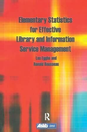 Buy Elementary Statistics for Effective Library and Information Service ...