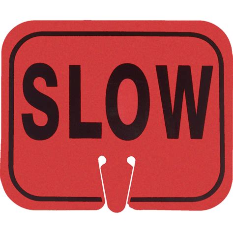 SLOW Traffic Cone Sign-trafficsafetywarehouse.com