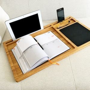 Buy Lap Desk Oak Wood Laptop Stand First Fathers Day Gift From Daughter ...