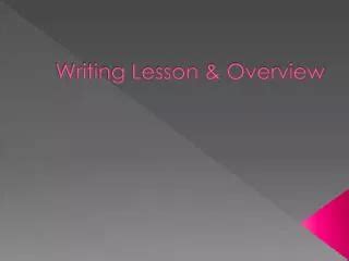 Image result for Writing Overview