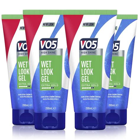 VO5 24HR Steady Control Wet Look Styling Gel 200ml Pack of 4
