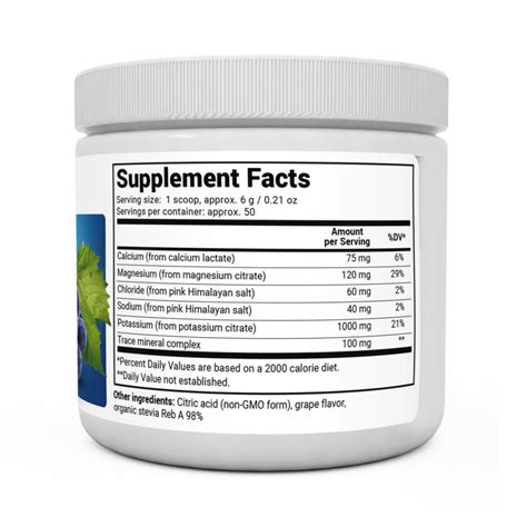 Electrolyte Powder Natural Grape 50 servings