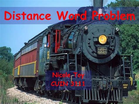 Image result for Distance Word Problem Examples