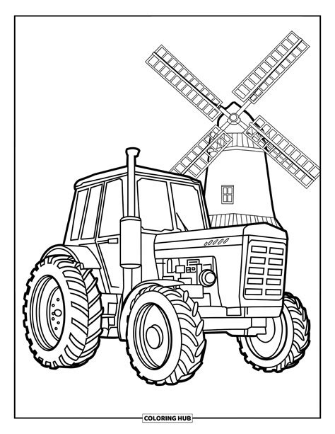 Tractor Color Pages 的图像结果