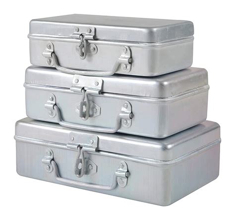 Shivhomeworld Aluminium Multi-Purpose Pooja Peti Box (Silver) -3 Pieces ...