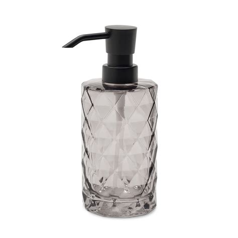 Shop Black Prism Texture Glass Soap Dispenser - at Best Price Online in ...