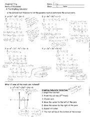 Image result for Rational Zero Theorem Worksheet