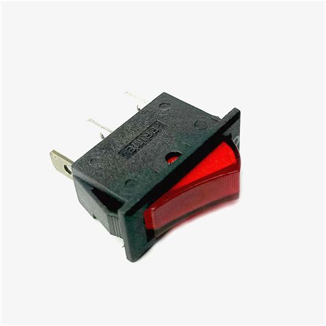 Illuminated 3-Pin SPDT ON-Off Rocker Switch - 9A 125V AC – QuartzComponents