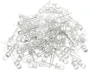 Robotbanao 100 Pcs 5mm LED Light Emitting Display Lights Educational ...