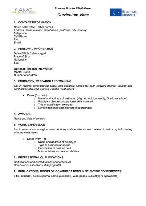 48 Great Curriculum Vitae Templates & Examples - Template Lab