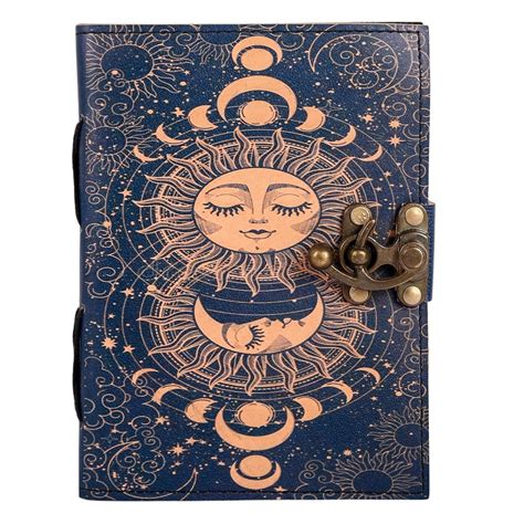 Orbit Art Gallery Sun & Moon Printed Leather Journal 200 Pages of ...