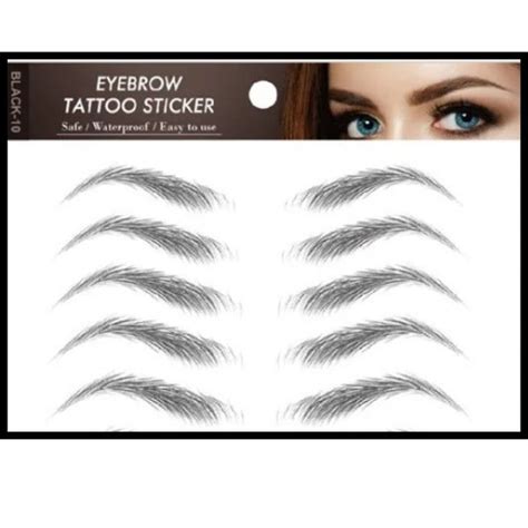 5 Eyebrow D3 Temporary Tattoo By ShopGomad