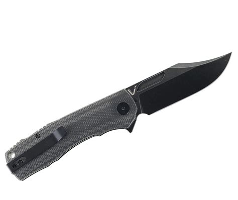 Petrified Fish Victor Folding Knife Black Micarta Handle K110 Dark ...