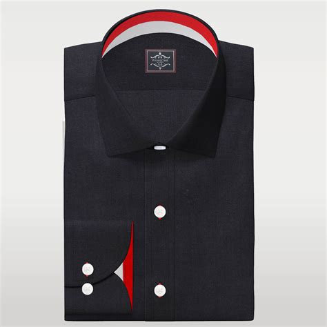 Black Broadcloth Shirt | Mens Black Dress Shirts |Custom Mens Shirts 1 ...