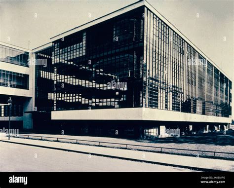 The Bauhaus building by German architect Walter Gropius, Dessau ...
