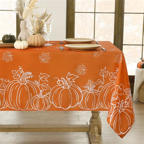 Amazon.com: Softalker Fall Tablecloth Rectangle 60x84 Inch ...