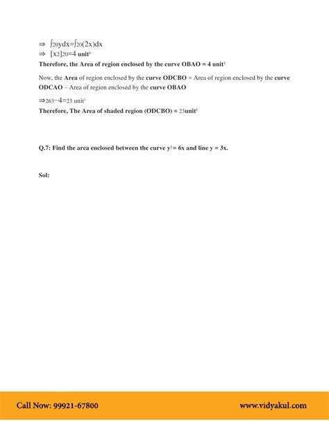 Image result for Application of Integrals Class 12 Extra Questions