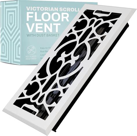 4X10 Floor Vent Cover Floor Register with Mesh Cover Trap, Heat and Air ...