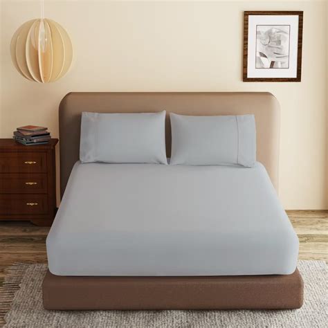 Shunjie.Home Twin Size Fitted Sheet Only, 100% Egyptian Cotton, 600 ...