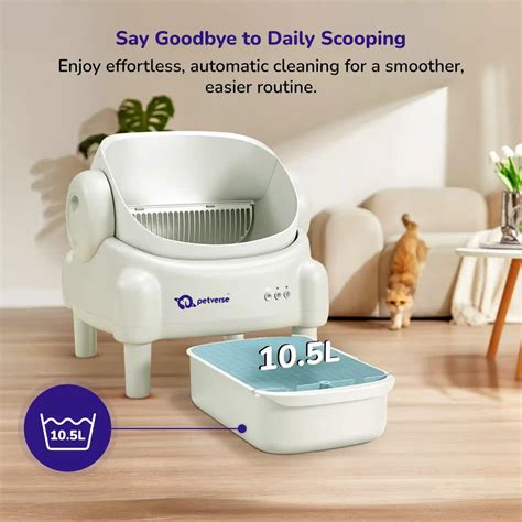 Self-Cleaning Cat Litter Box Open Top - Petverse