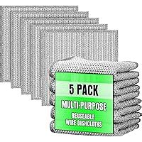 TCCO Non-Scratch Wire Dishcloth & Gaps Cleaning Brush, 5Pack ...