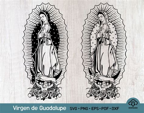 Virgin Mary Stencil Tattoo