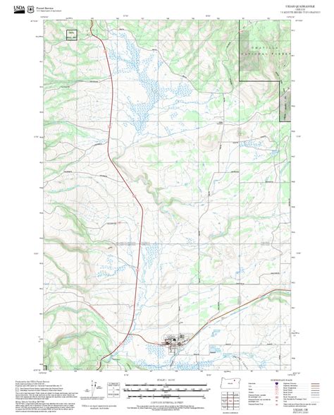 2025 Forest Service Topo Map of Ukiah Oregon – MyTopo Map Store