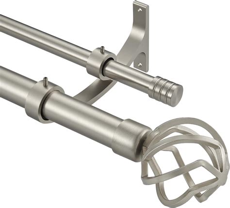 Amazon.com: Vimayta Double Curtain Rods for Windows 72 to 144 Inches, 1 ...