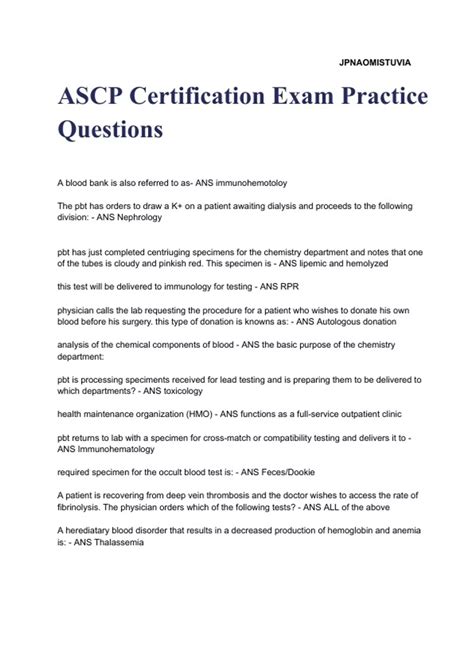 ASCP Exam Study Guide 的图像结果