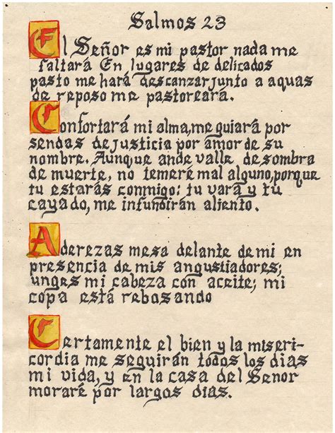 El salmo 23 en Espanol. - Etsy España