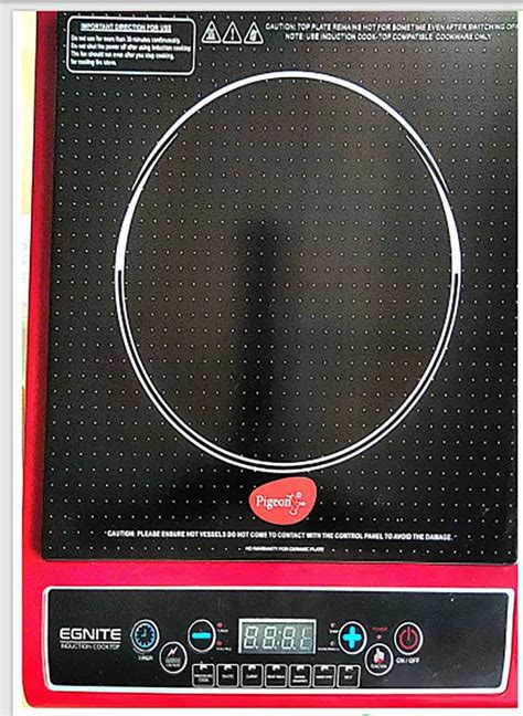 Pigeon Egnite 1800W Induction Cooktop with Push Button Control – Fast ...