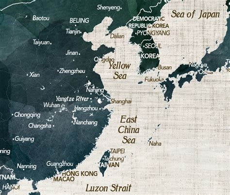 Large World Map With Cities, Home Schooling Canvas Wall Map, Gift for ...