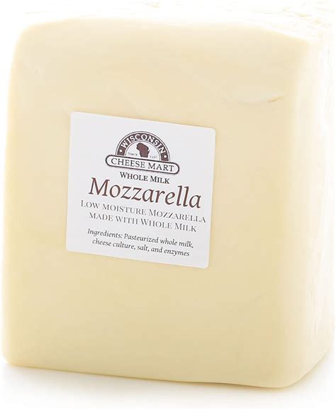 Amazon.com: Whole Milk Mozzarella Cheese – Low Moisture | 3 lb Loaf ...