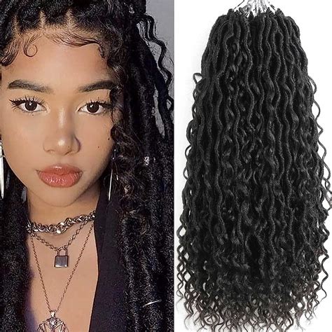 Buy Ahrencan New Goddess Locs Crochet Hair, Pre Looped River Locs,14 ...