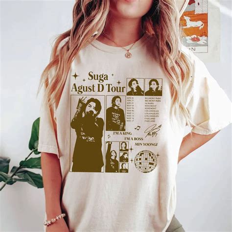 Agust D T-Shirt , D Day Album Tracklist Shirt, Agust D World Tour Shirt ...