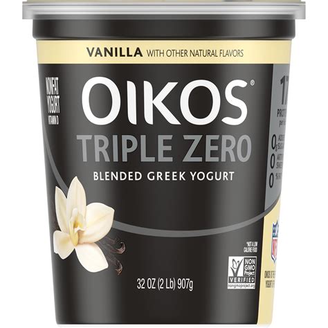 Oikos Triple Zero Vanilla Greek Yogurt, 32 Oz. - Walmart.com - Walmart.com