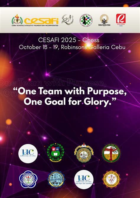 CESAFI 2025 | Chess, Robinsons Galleria - CEBU, 18 October to 19 ...