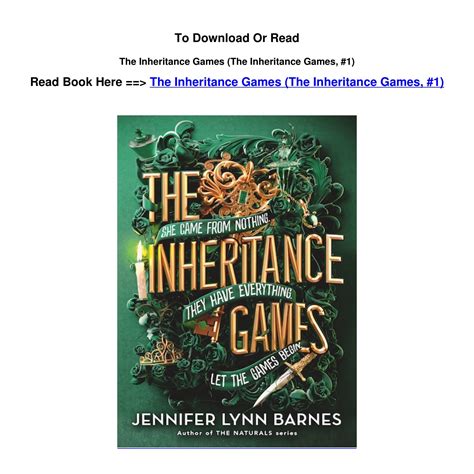 Download Pdf The Inheritance Games The Inheritance Games 1 by Jennifer ...