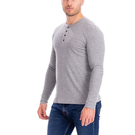 4 Button Thermal Henley Shirt // Gray (M) - ZinoVizo - Touch of Modern
