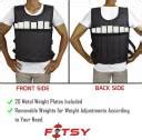 FITSY Adjustable 10 KG Weighted Vest for Men, Women Black Weight Vest ...