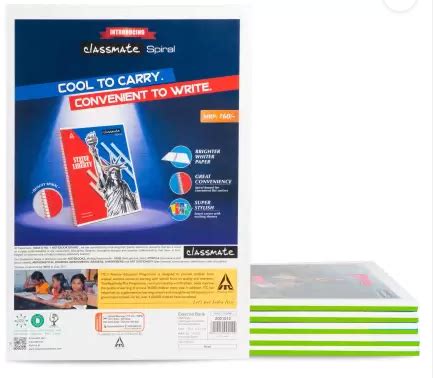 Classmate A4 Long Notebook - Single Line, Soft Cover Register