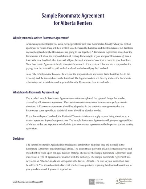 40+ Free Roommate Agreement Templates & Forms (Word, PDF)