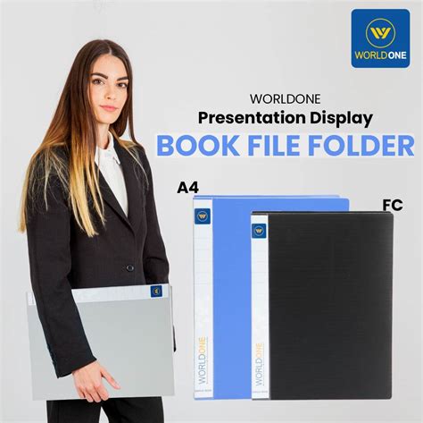 Worldone Presentation Display Book File | Made of 1.5 mm Virgin PP she ...