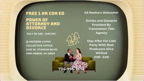 Free 1 Hour Con Ed: Power of Attorney and Divorce, 2455 W Stadium Blvd ...