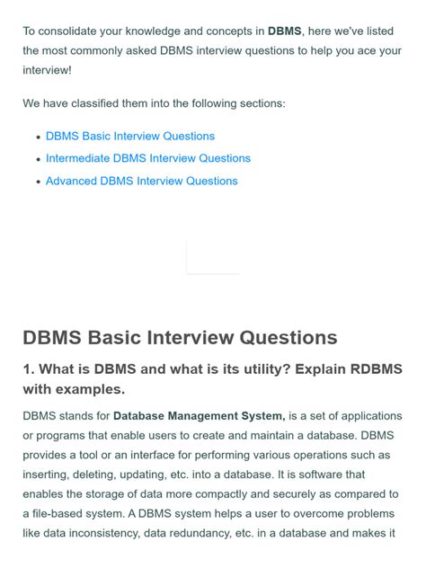 DBMS Technical Interview Questions 的图像结果