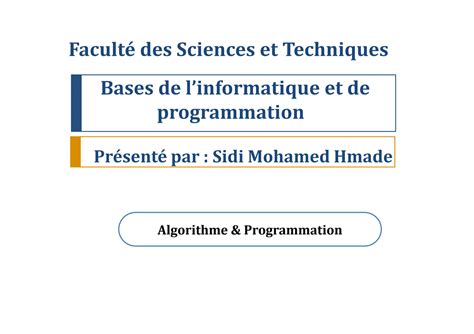 Image result for +Cour Algorithme ENC