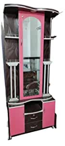 Particle Board Revolving Dressing Table with Storage (Black and Pink,30 ...
