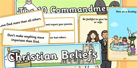 The Ten Commandments Display Pack (teacher made) - Twinkl