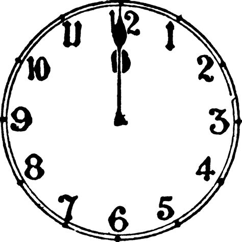 12 O'clock, vintage illustration. 13610344 Vector Art at Vecteezy