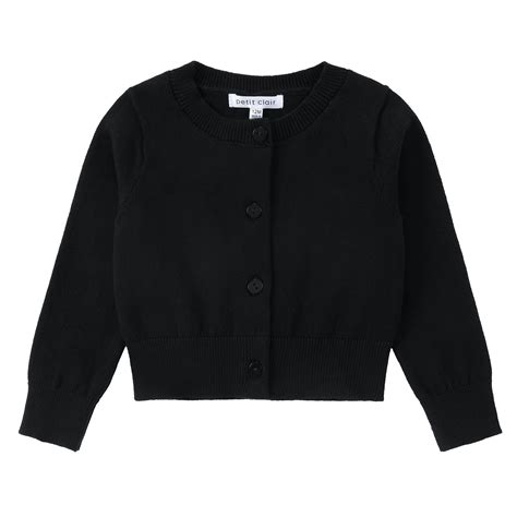 Black Cropped Cardigan – Petit Clair